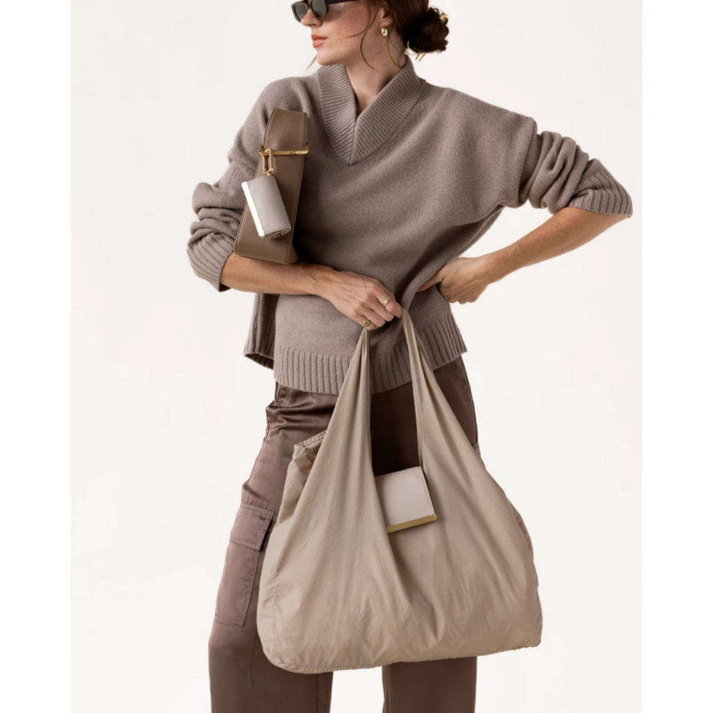 Keychain Tote - Beige