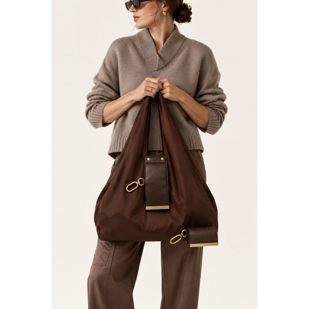 Keychain Tote - Brown