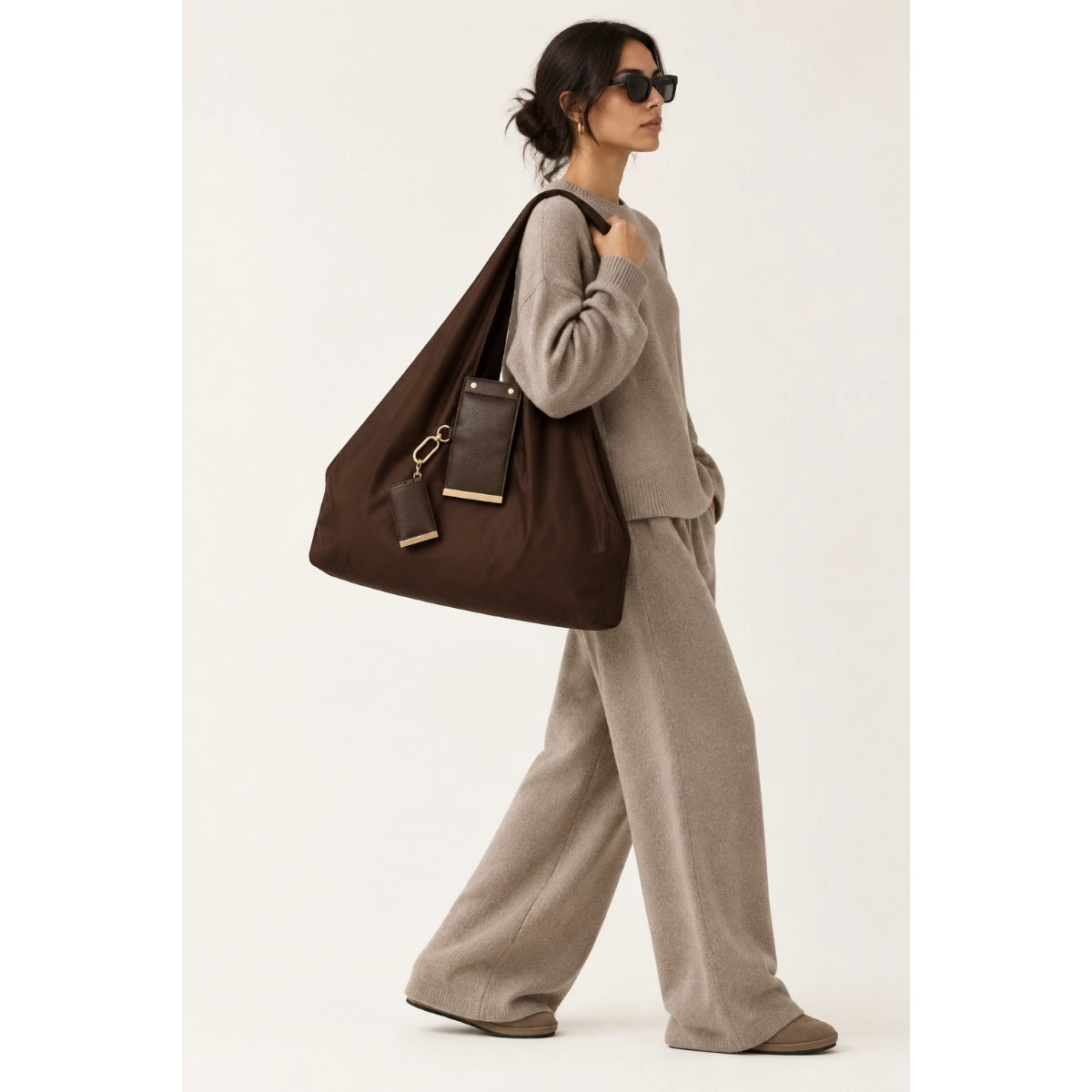 Keychain Tote - Brown
