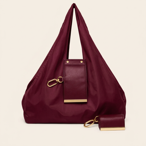 Maroon tote bag doosri image ke style mein